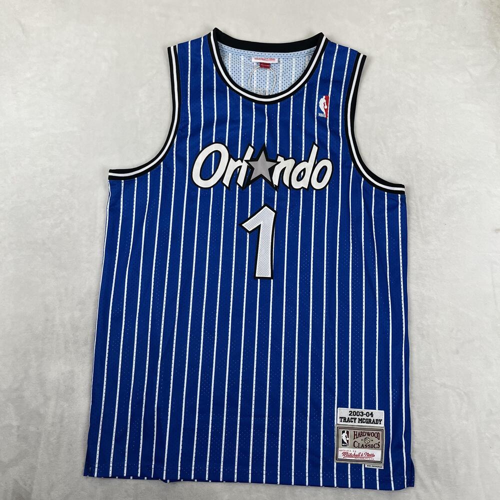 Orlando Magic Jersey Mens 2XL Blue NBA Basketball Tracy McGrady Mitchell & Ness